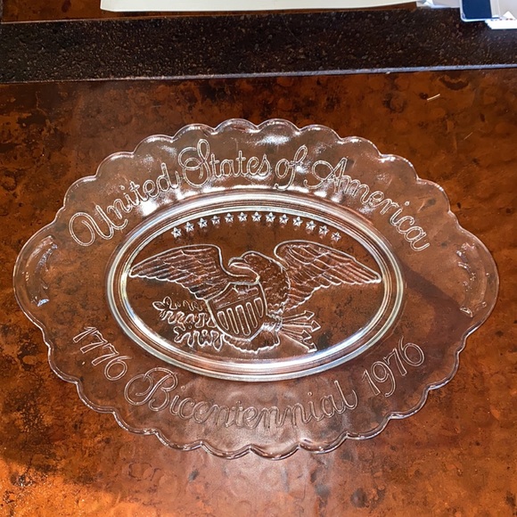 Avon Commemorative United States of America Bicentennial Glass Dish IOB - Picture 1 of 10